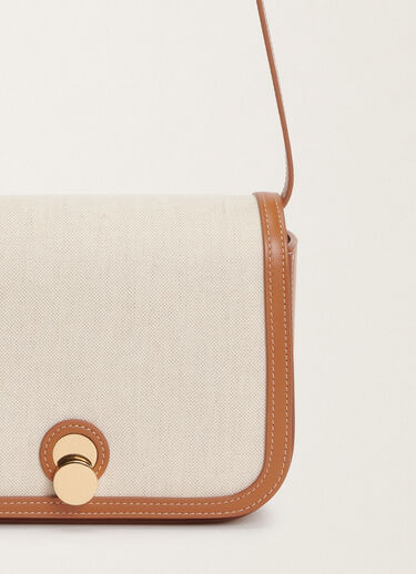 Fabiana Filippi Messenger Bag Eclissi aus Canvas und Leder, lederbraun BRAUN BGD265A859L2150000