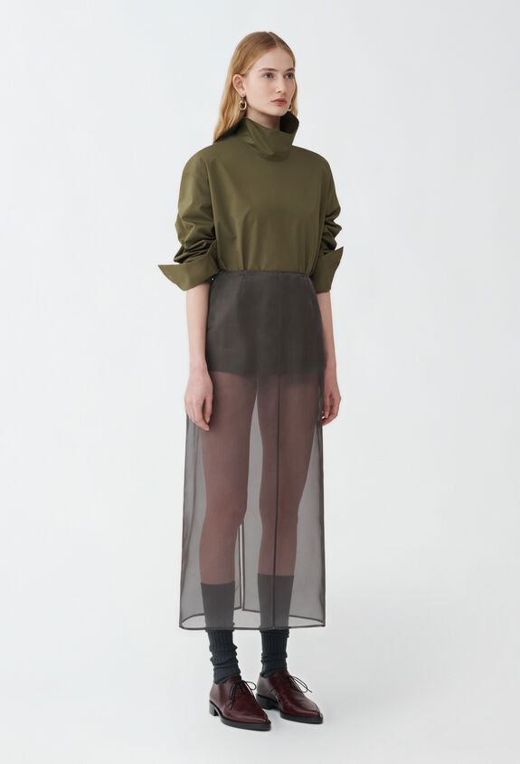 Fabiana Filippi Poplin shirt, loden GREEN CAD214F267D6140000
