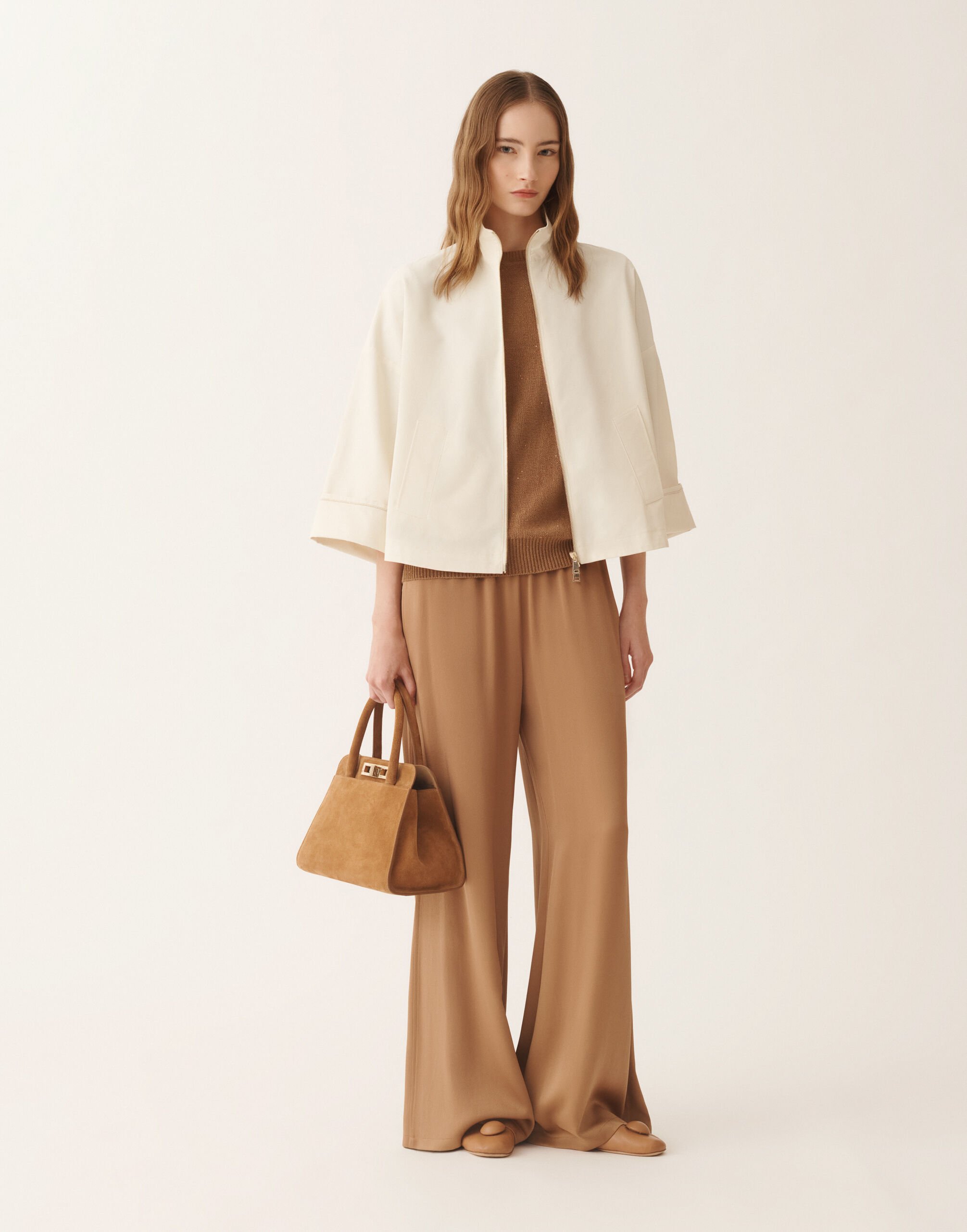 Fabiana Filippi Cotton and linen sweater with sequins, wicker Wicker MAD266F490D2730000