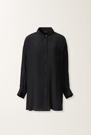 Fabiana Filippi Camicia in crepe de chine, blu notte Blu CAD266F301L7750000