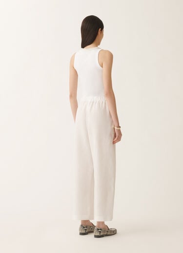 Fabiana Filippi Hose Trevi aus Leinencanvas, weiß WEISS PAD275F310D8350000
