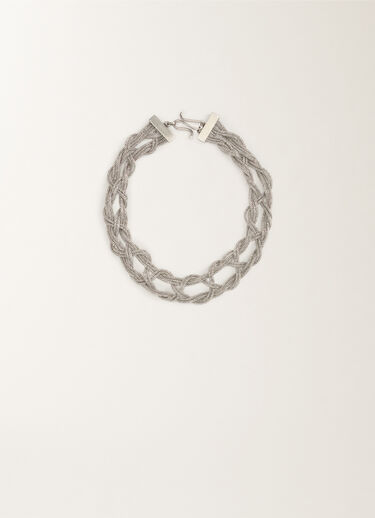 Fabiana Filippi Diamond wire crochet necklace, nickel SILVER BXD265A947L2690000