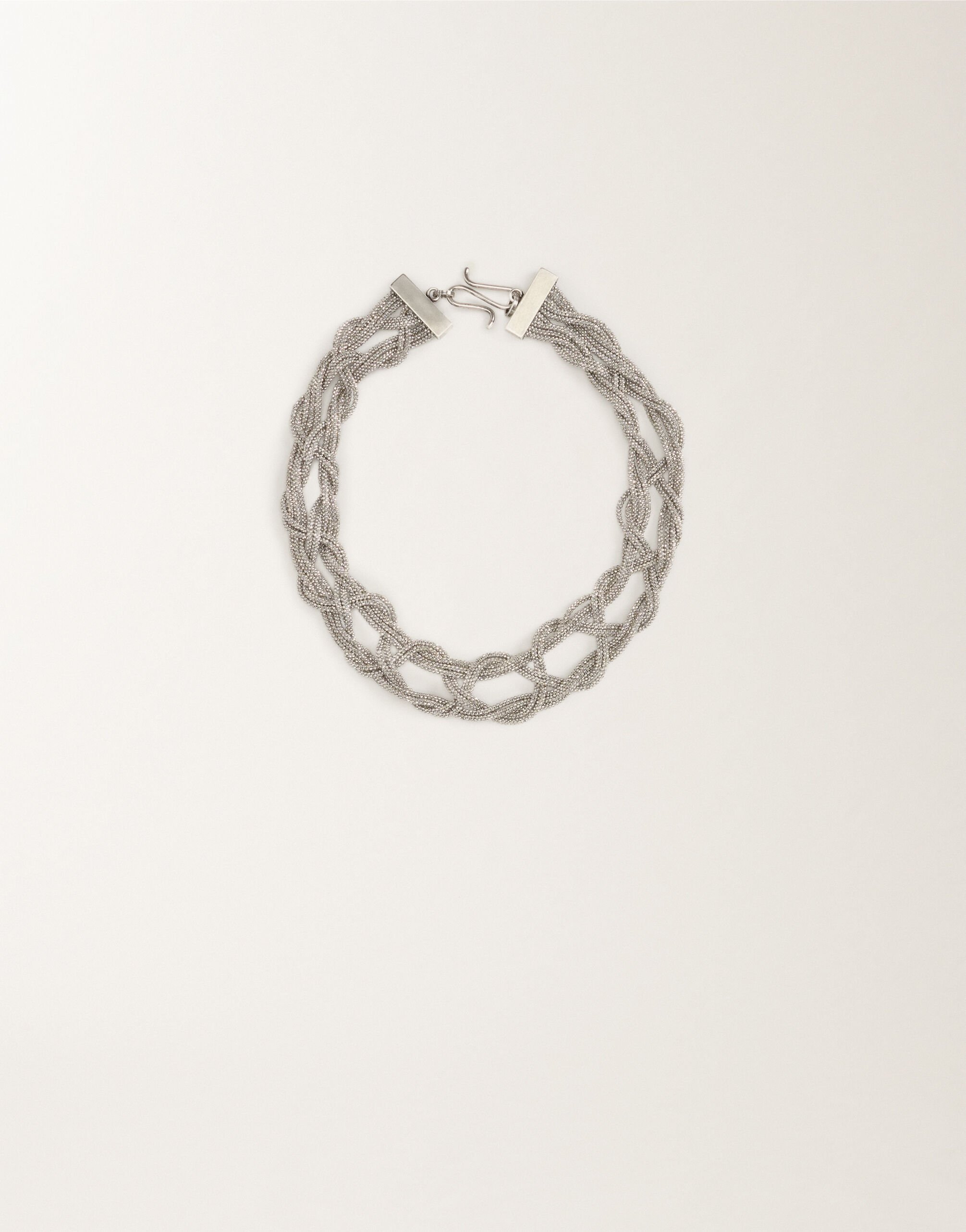 Fabiana Filippi Diamond wire crochet necklace, nickel SILVER BXD265A947L2690000