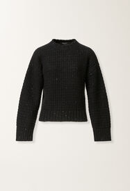 Fabiana Filippi Platinum sweater with sequins, black Black MAD225F104L6170000