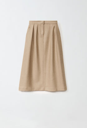 Fabiana Filippi Flannel skirt, camel BROWN MAD224F574L0010000