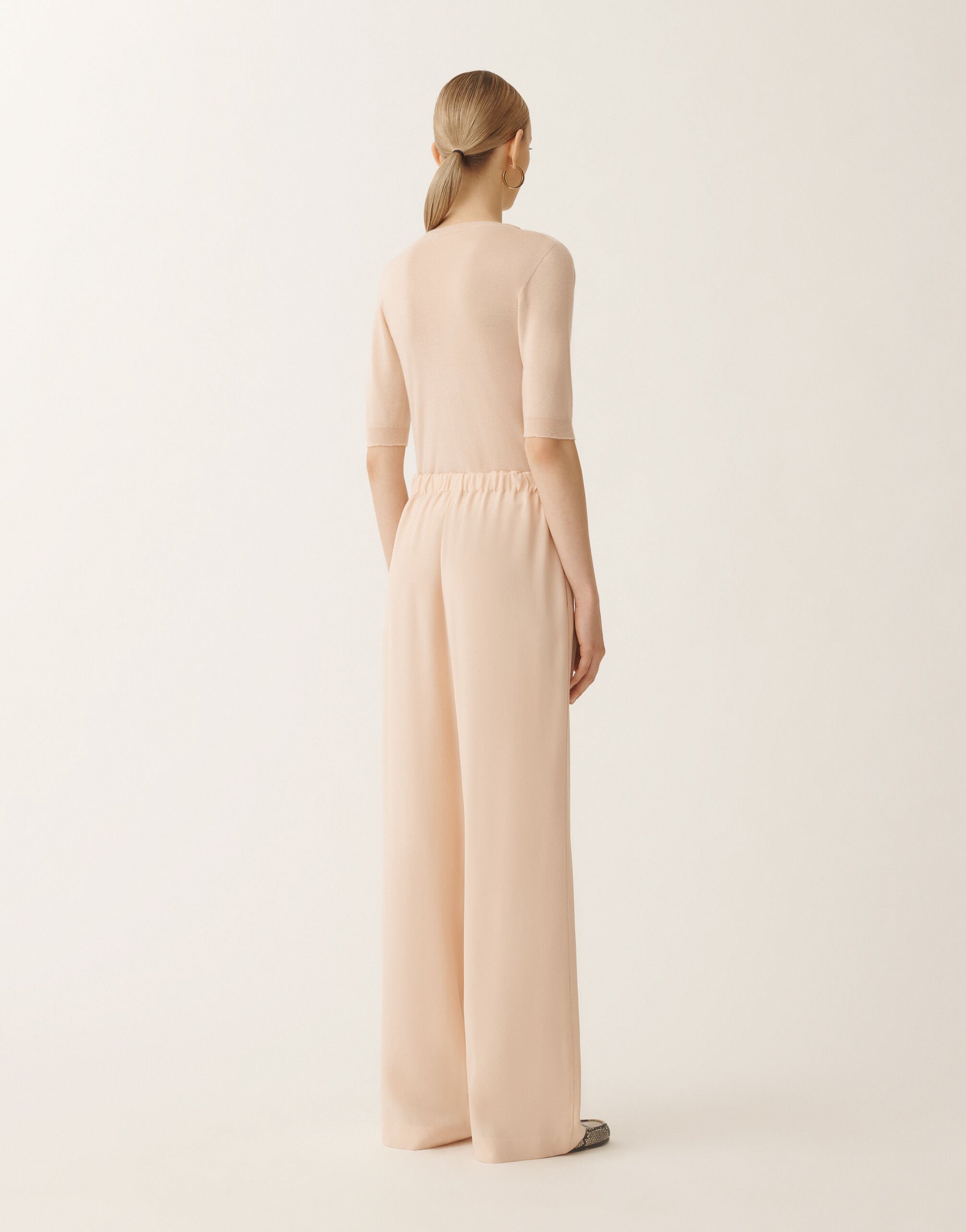 Fabiana Filippi Trevi longer envers satin trousers, dusty pink PINK PAD265F456L2880000
