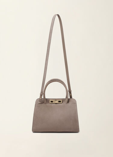 Fabiana Filippi Petit sac à main en daim, moka meringue Moka meringue BGD216A853M5000000