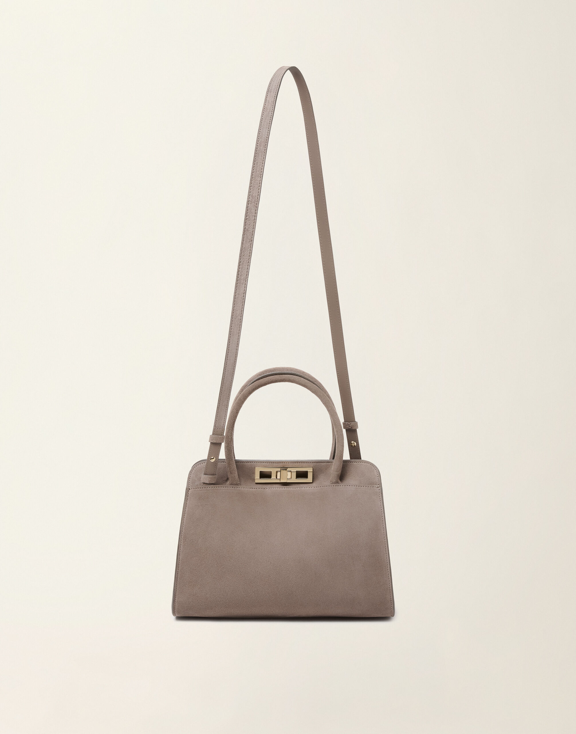 Fabiana Filippi Petit sac à main en daim, moka meringue Moka meringue BGD216A853M5000000
