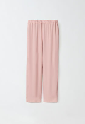 Fabiana Filippi Silk marocain trousers, medium pink GREY PAD214F326D6200000