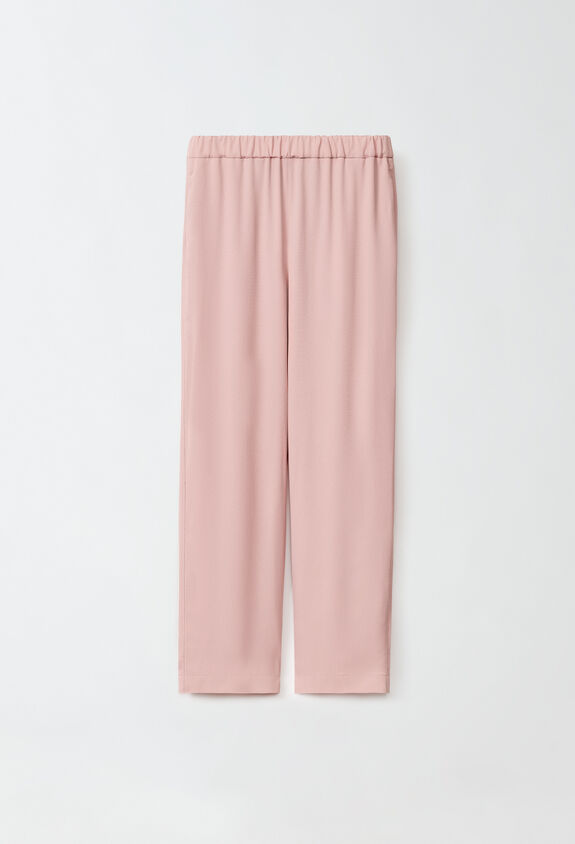 Fabiana Filippi Silk marocain trousers, medium pink PINK PAD224F255SK100000