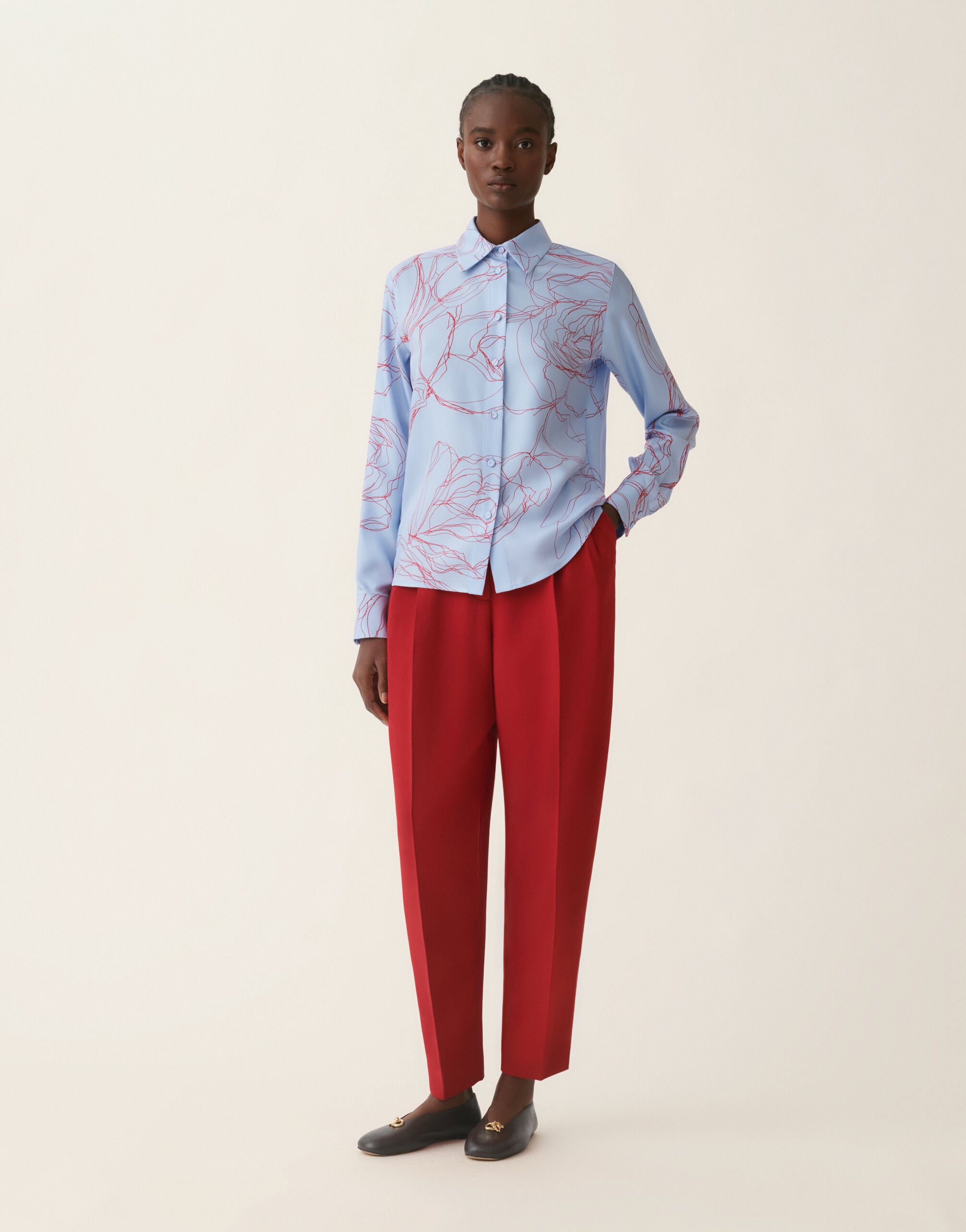 Fabiana Filippi Camicia in twill di seta, azzurro Azzurro CAD216F233M3070000
