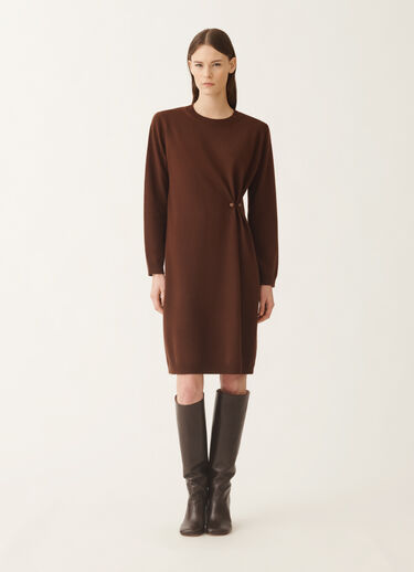 Fabiana Filippi Platinum dress, ebony BROWN ABD215F141L5170000
