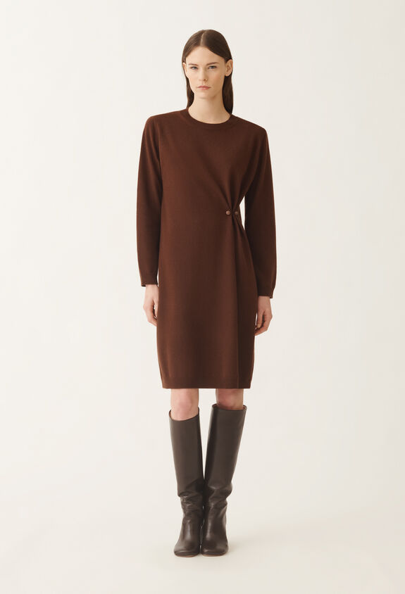 Fabiana Filippi Platinum dress, ebony BROWN ABD215F141L5170000