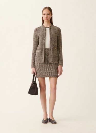 Fabiana Filippi Veste en tweed, ébène ébène GCD216F165M2570000