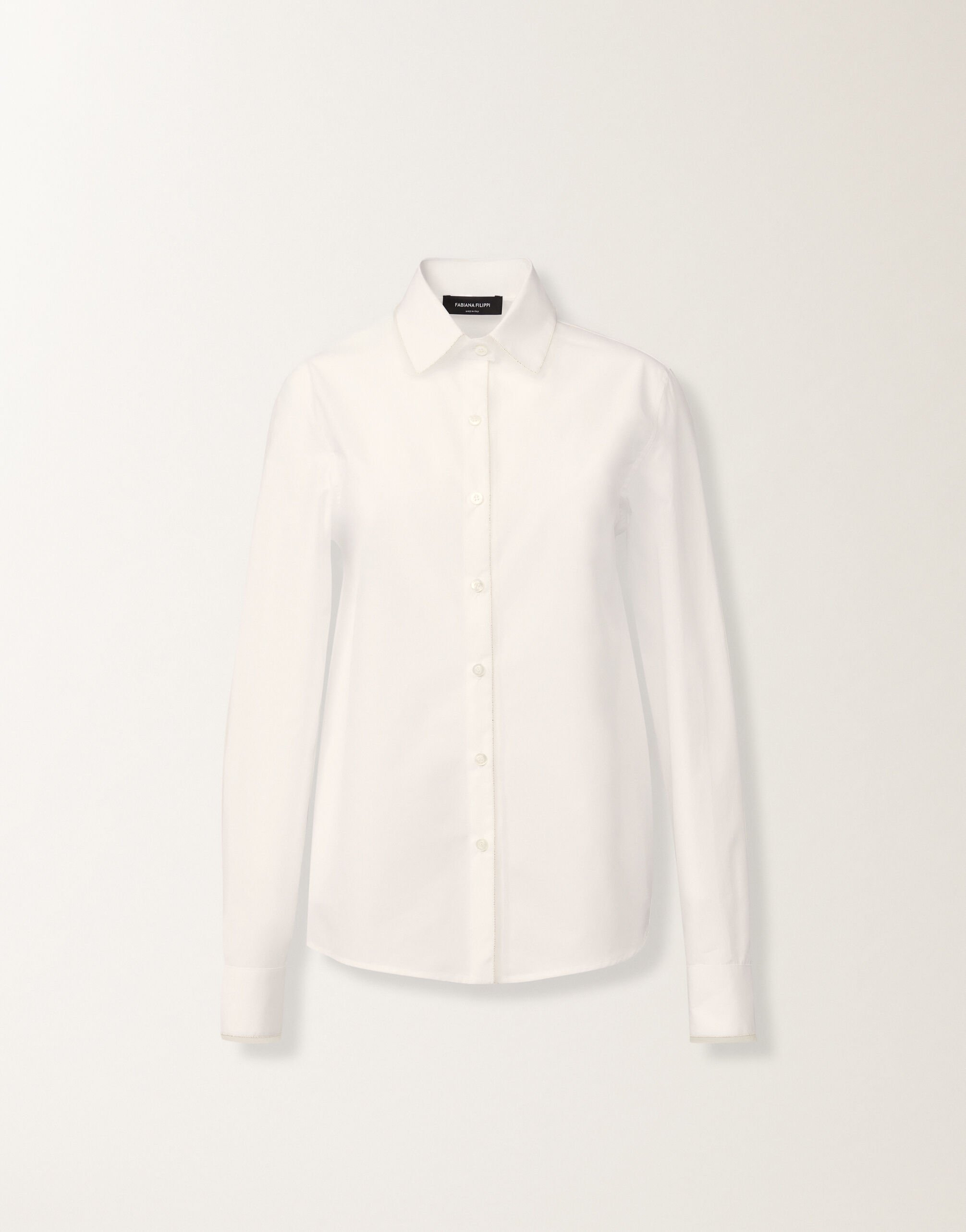 Fabiana Filippi Bluse aus Popeline, weiß Weiß CAD215F233L5820000