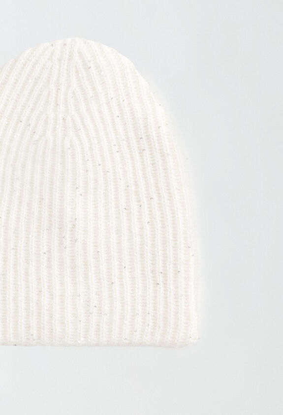 Fabiana Filippi Sequinned beanie, raffia WHITE SAD214A820D2960000