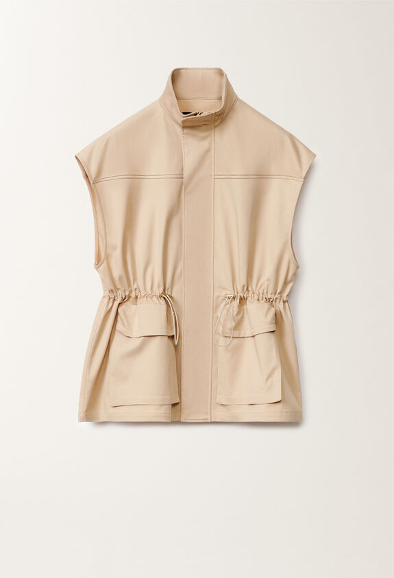 Fabiana Filippi Cotton gabardine safari jacket, sand SAND CTD275F714L1920000