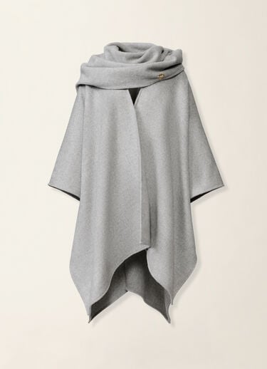 Fabiana Filippi Cape aus Donegal-Garn mit Lurex, granit Granit SAD216A907M5370000