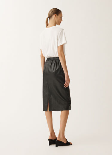 Fabiana Filippi Jupe plissée en cuir nappa, noir NOIR PLD265F288L1760000