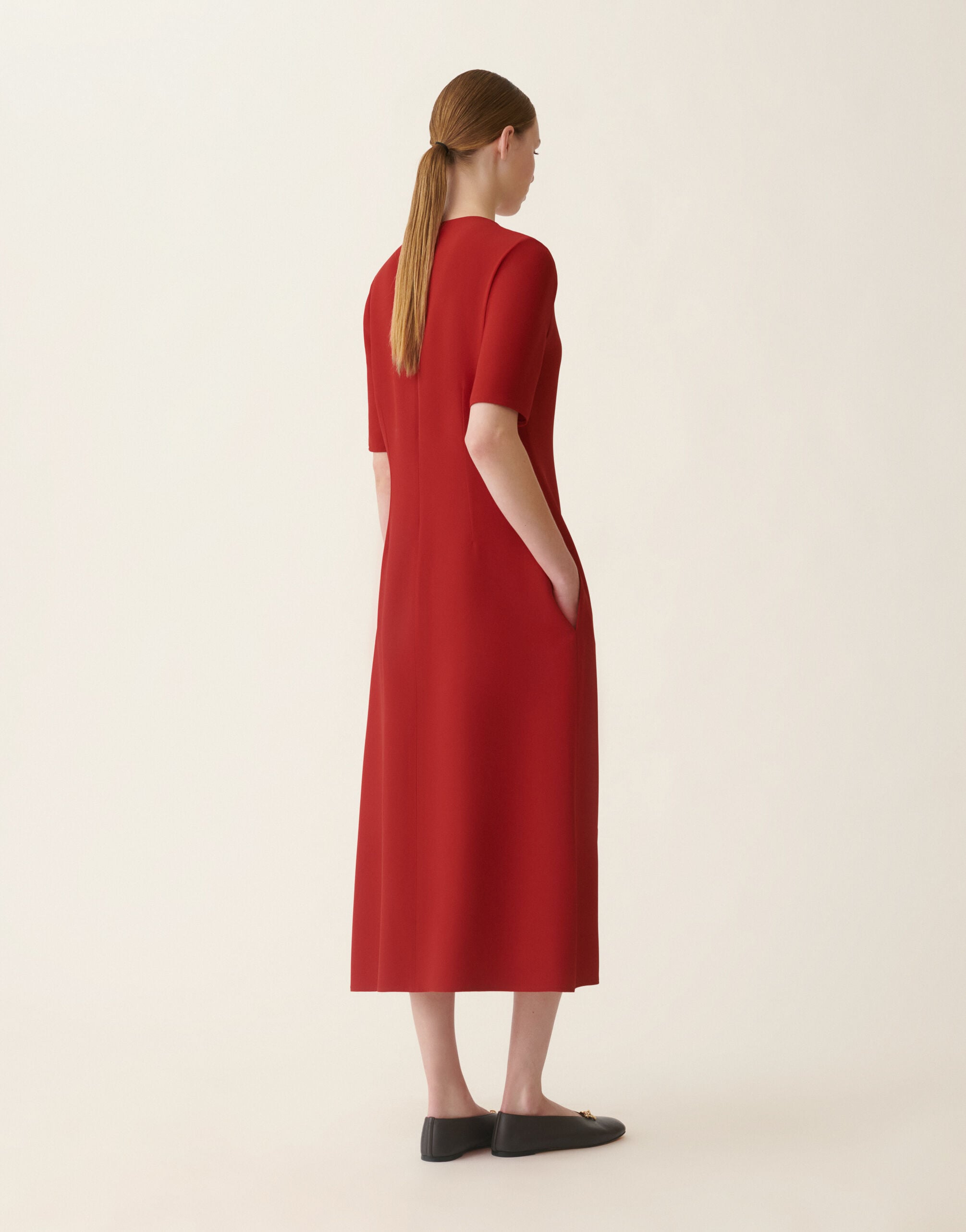 Fabiana Filippi Abito in cady, rosso Rosso ABD216F148D8700000