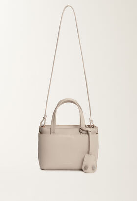 Fabiana Filippi Medium grained leather handbag, marble GREY BGD215A861L8040000