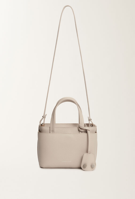 Fabiana Filippi Medium grained leather handbag, marble GREY BGD215A861L8040000