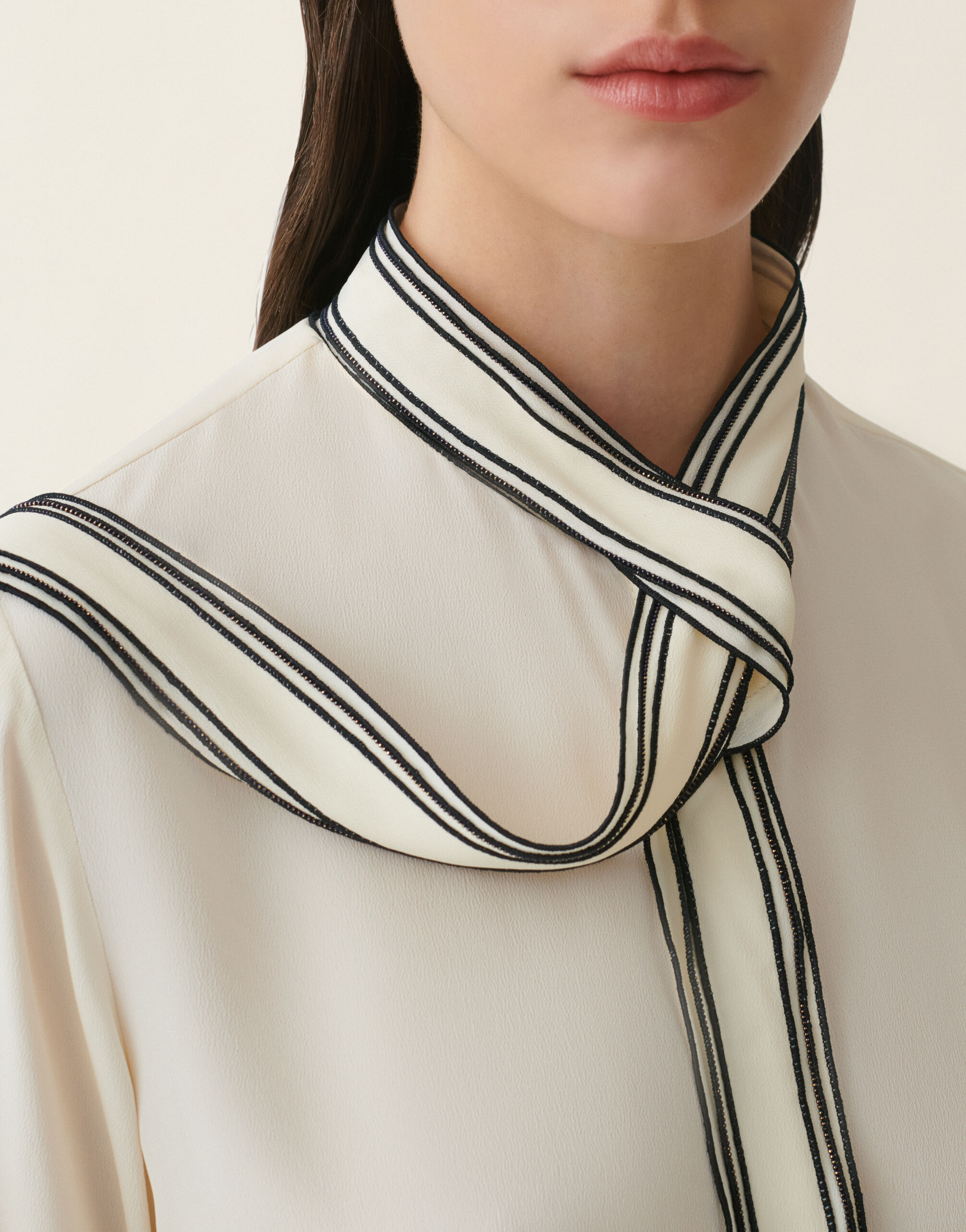 Fabiana Filippi Chemise en crêpe de chine, beurre Beurre CAD216F267M2940000