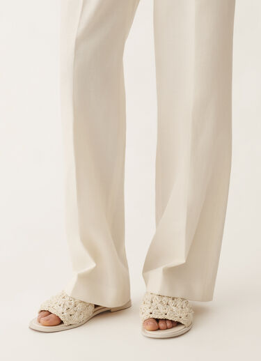 Fabiana Filippi Sandalo in rafia e cotone, mastice MASTICE ASD265A886L2510000