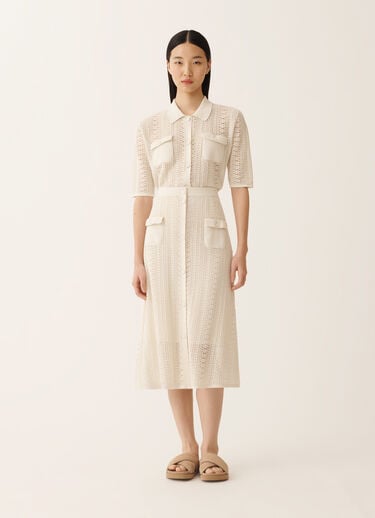 Gonna in cotone organico con viscosa brillante, burro Fabiana Filippi Gonna in cotone organico con viscosa brillante, burro BURRO GND276F814M1320000