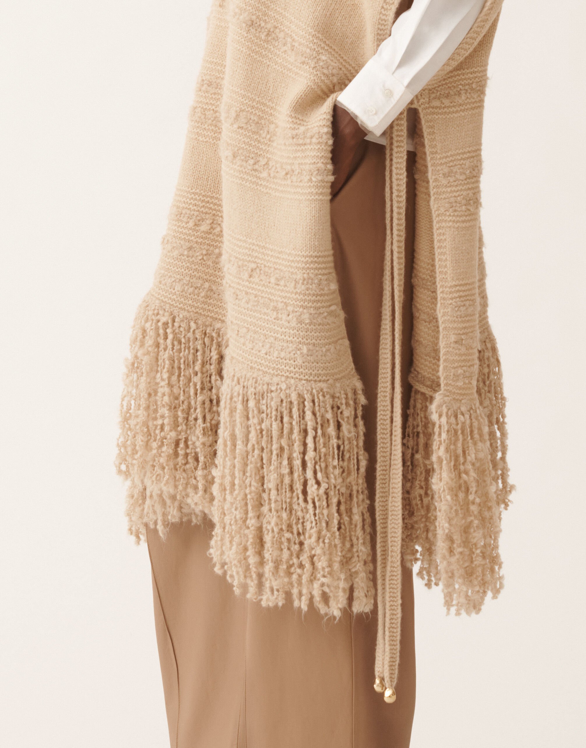 Fabiana Filippi Camel cape, albino BROWN MAD215F118L5010000