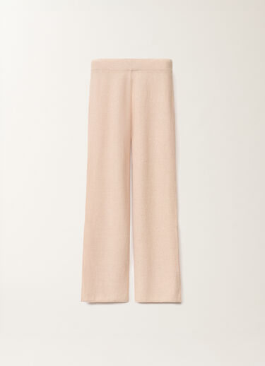 Fabiana Filippi Pantalone in cotone e lino con paillettes, cipria ROSA PAD265F351D2730000