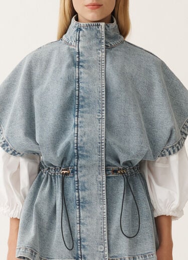 Fabiana Filippi Veste en denim stretch, bleu ciel marbré BLEU CTD275F255L3690000