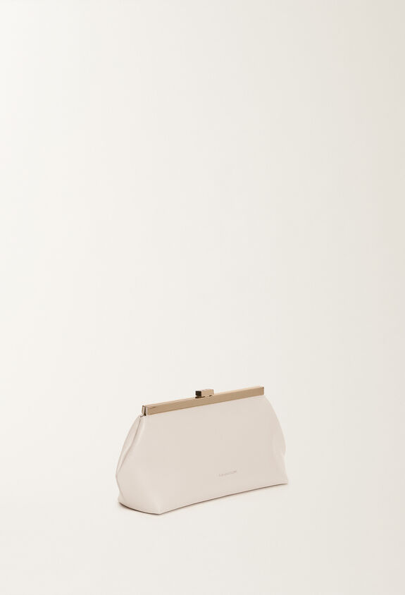 Fabiana Filippi Nappa leather clutch, butter BUTTER BGD265A849L2120000