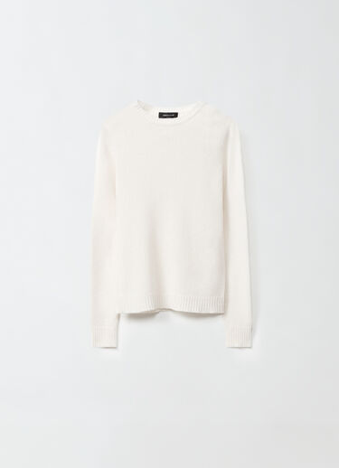 Fabiana Filippi Nahtloser Pullover aus Kaschmir-Gaze, Weiß Weiß MAD264F031N9000000