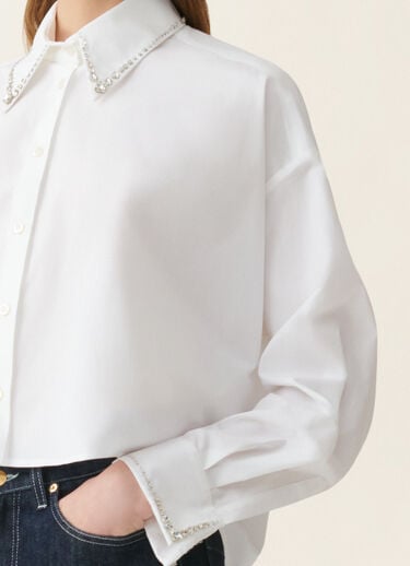 Fabiana Filippi Cropped Hemd aus Popeline, optisches weiß Optisches weiß CAD216F313M2680000