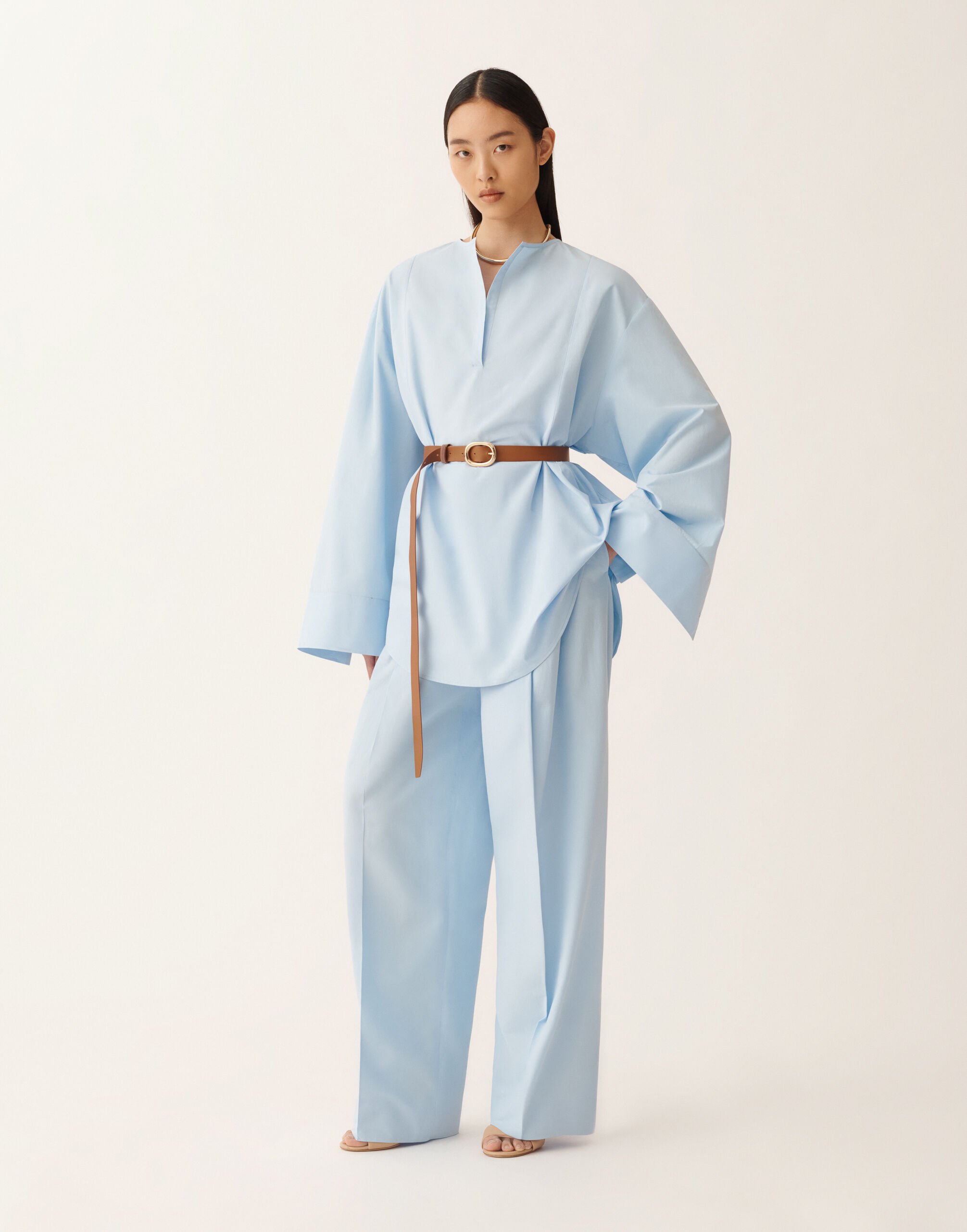 Fabiana Filippi Sky blue poplin shirt SKY BLUE CAD276F756M1290000