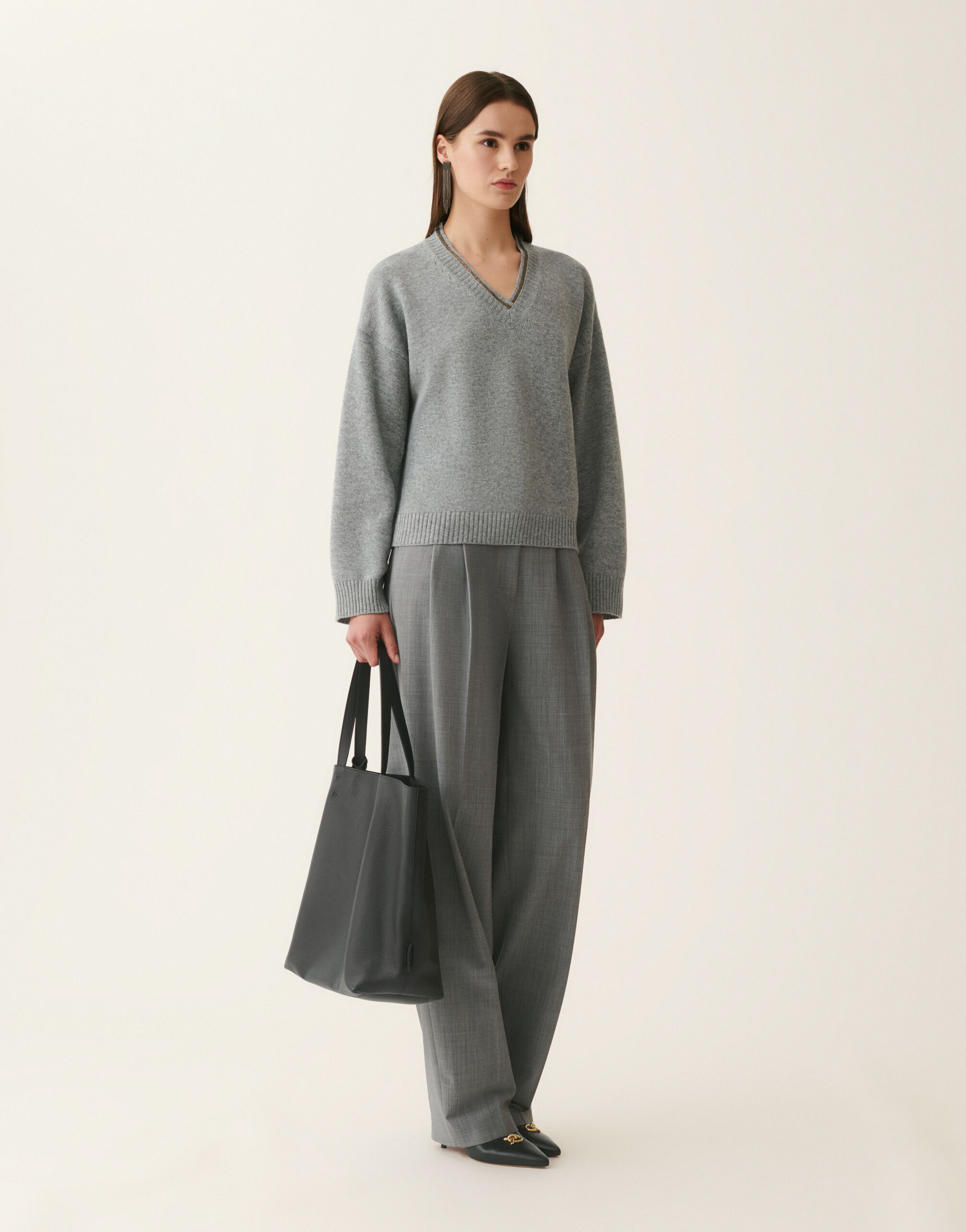Platinum-Pullover, Stein Fabiana Filippi Platinum-Pullover, Stein Stein MAD226F420M2810000