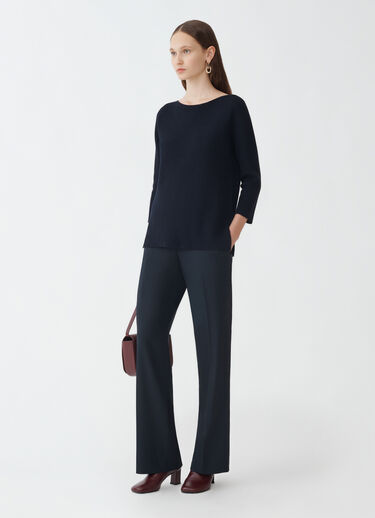 Fabiana Filippi Maglia in lana e cotone, blu notte BLU NOTTE MAD264F018D510M417