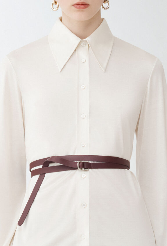 Fabiana Filippi Nappa leather belt, burgundy RED AAD214A778I4080000