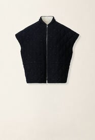 Fabiana Filippi Cape en Platinum et paillettes, bleu nuit Bleu nuit CTD216F183M3270000