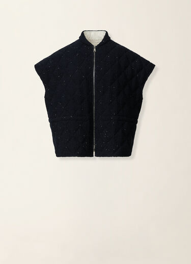 Fabiana Filippi Cape en Platinum et paillettes, bleu nuit Bleu nuit CTD216F183M3270000