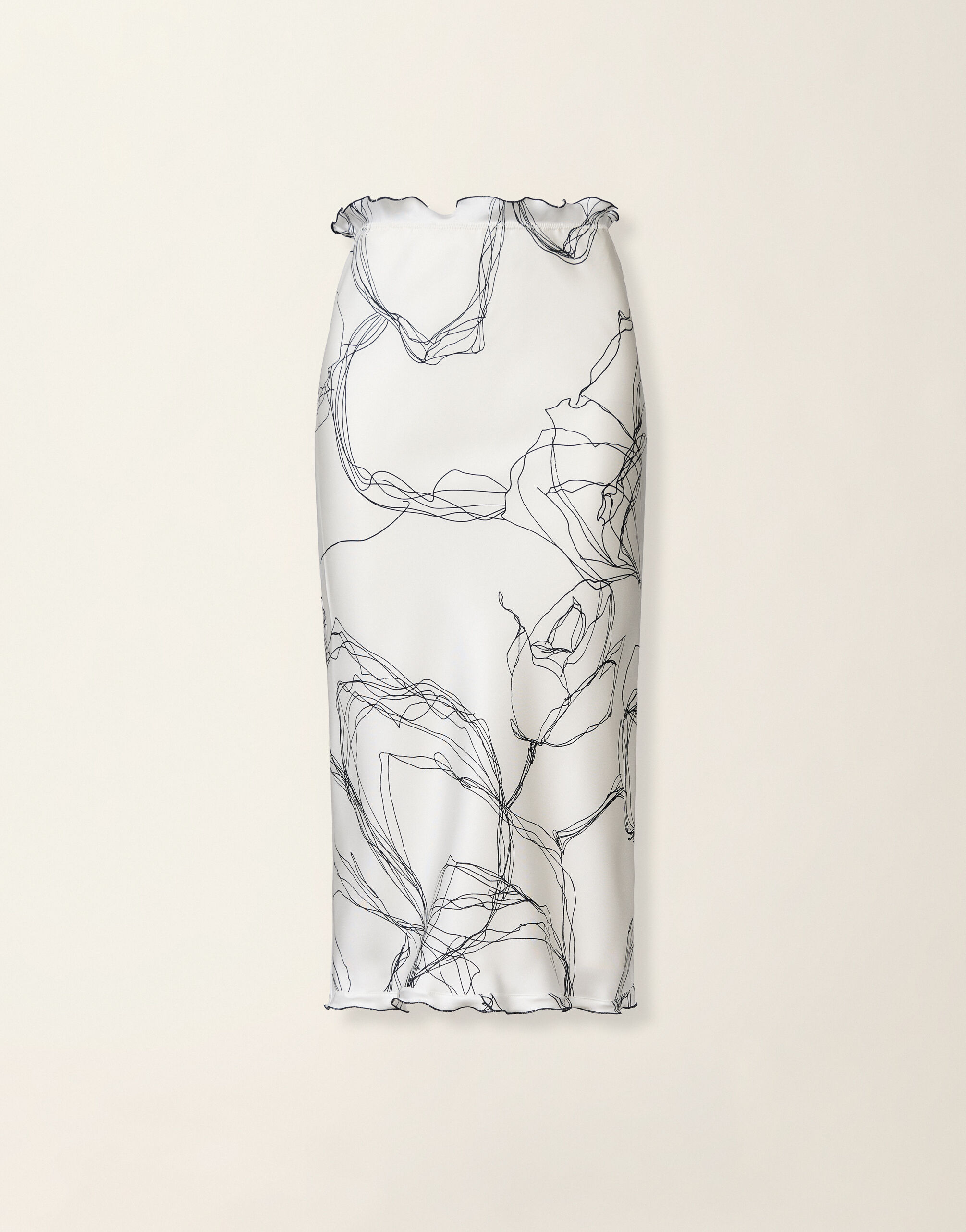 Fabiana Filippi Jupe en twill de soie, blanc Blanc GND216F354M3070000