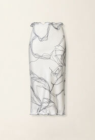 Fabiana Filippi Jupe en twill de soie, blanc Blanc GND216F354M3070000