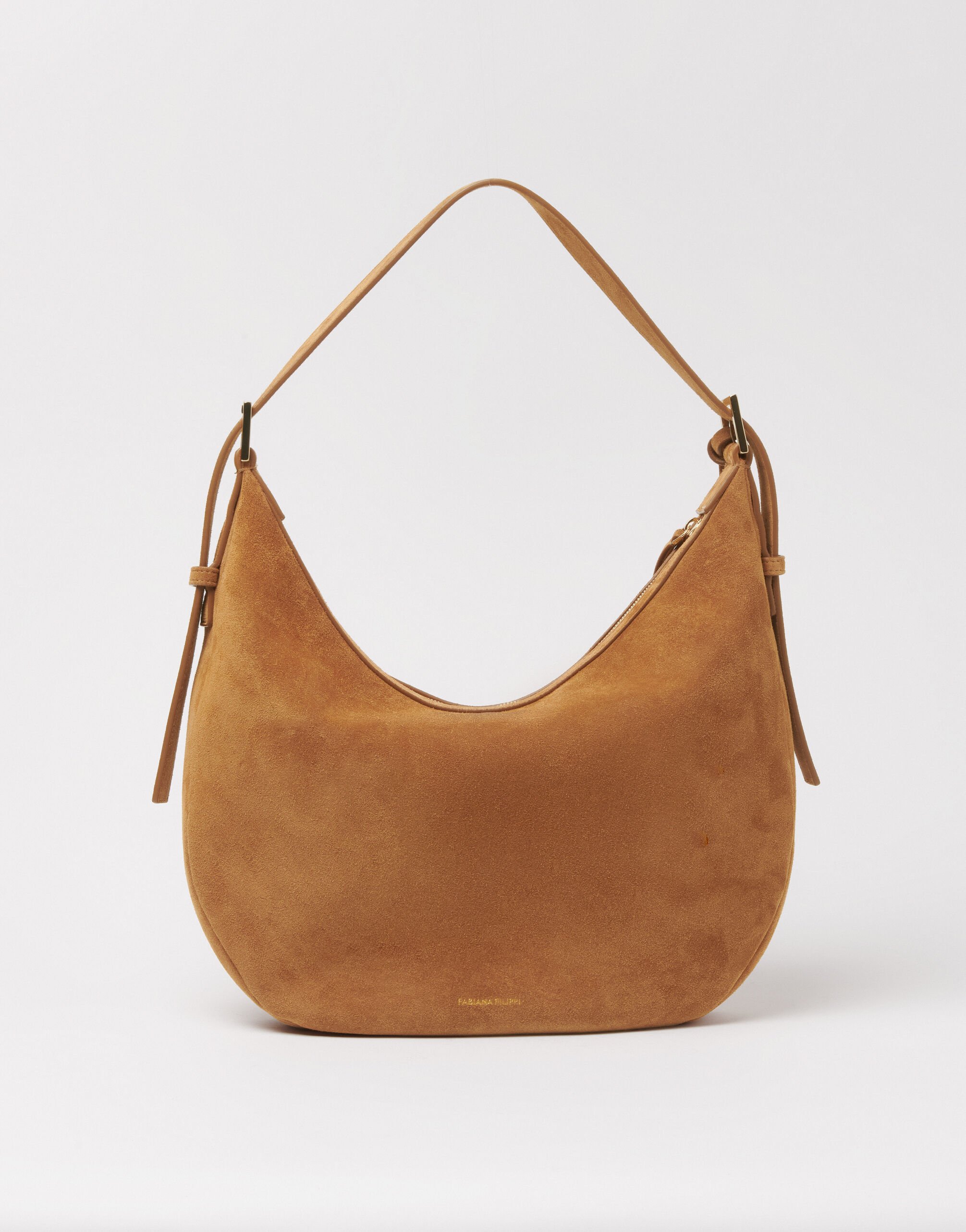 Fabiana Filippi Suede and wicker hobo bag Brown BGD266A803M0050000