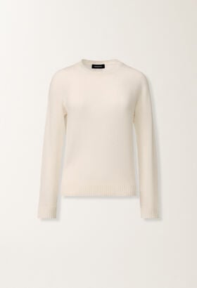 Fabiana Filippi Cashmere and silk sweater, raffia WHITE MAD215F012N9000000