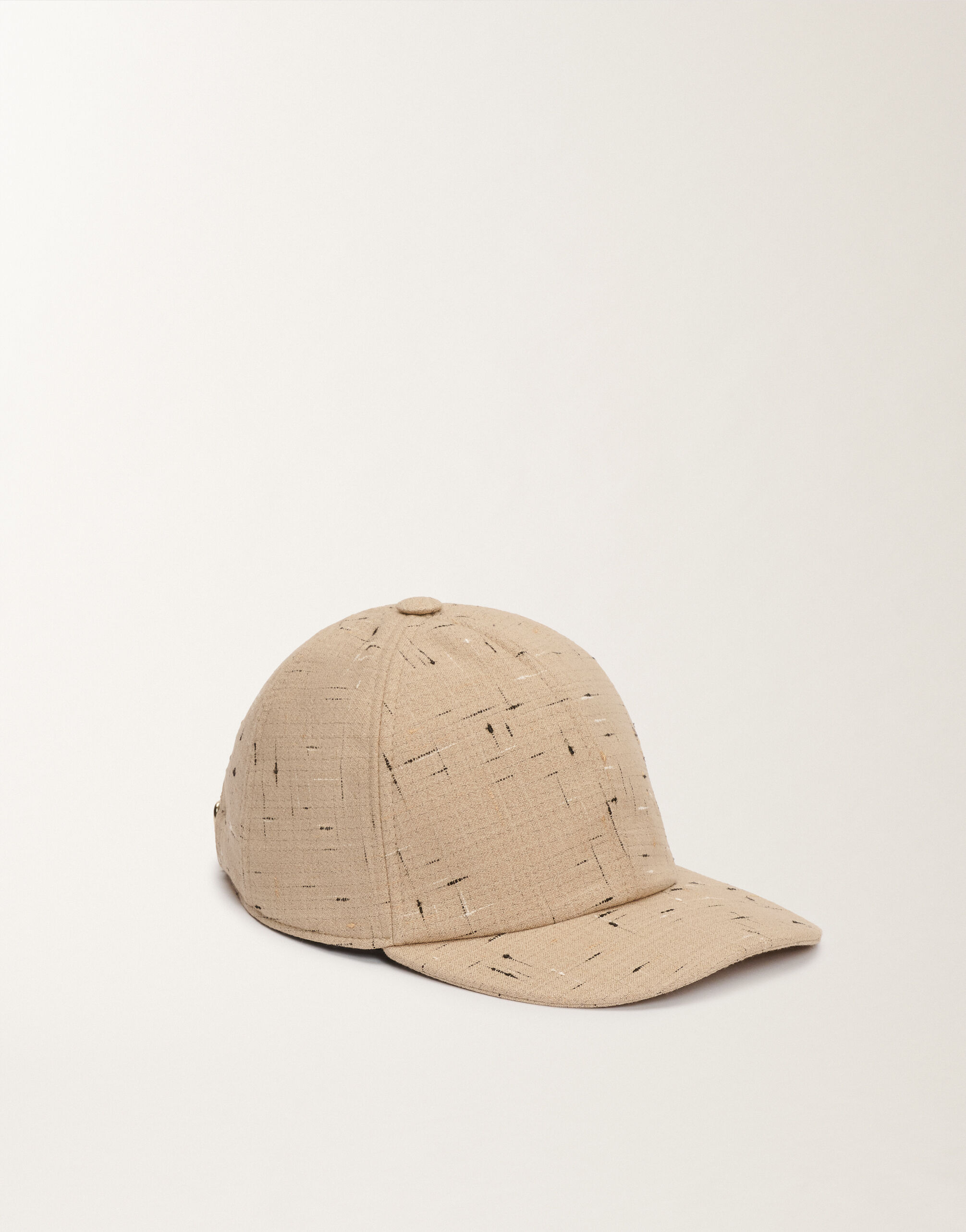 Fabiana Filippi Baseball cap in buttoned tailoring, maple BEIGE SAD215A879D8920000