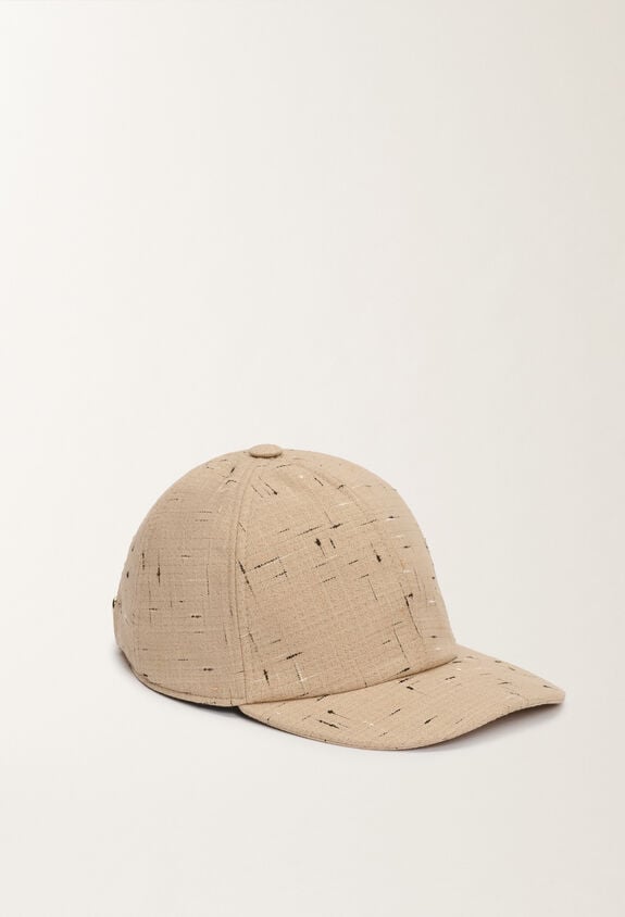 Fabiana Filippi Baseball cap in buttoned tailoring, maple BEIGE SAD215A879D8920000
