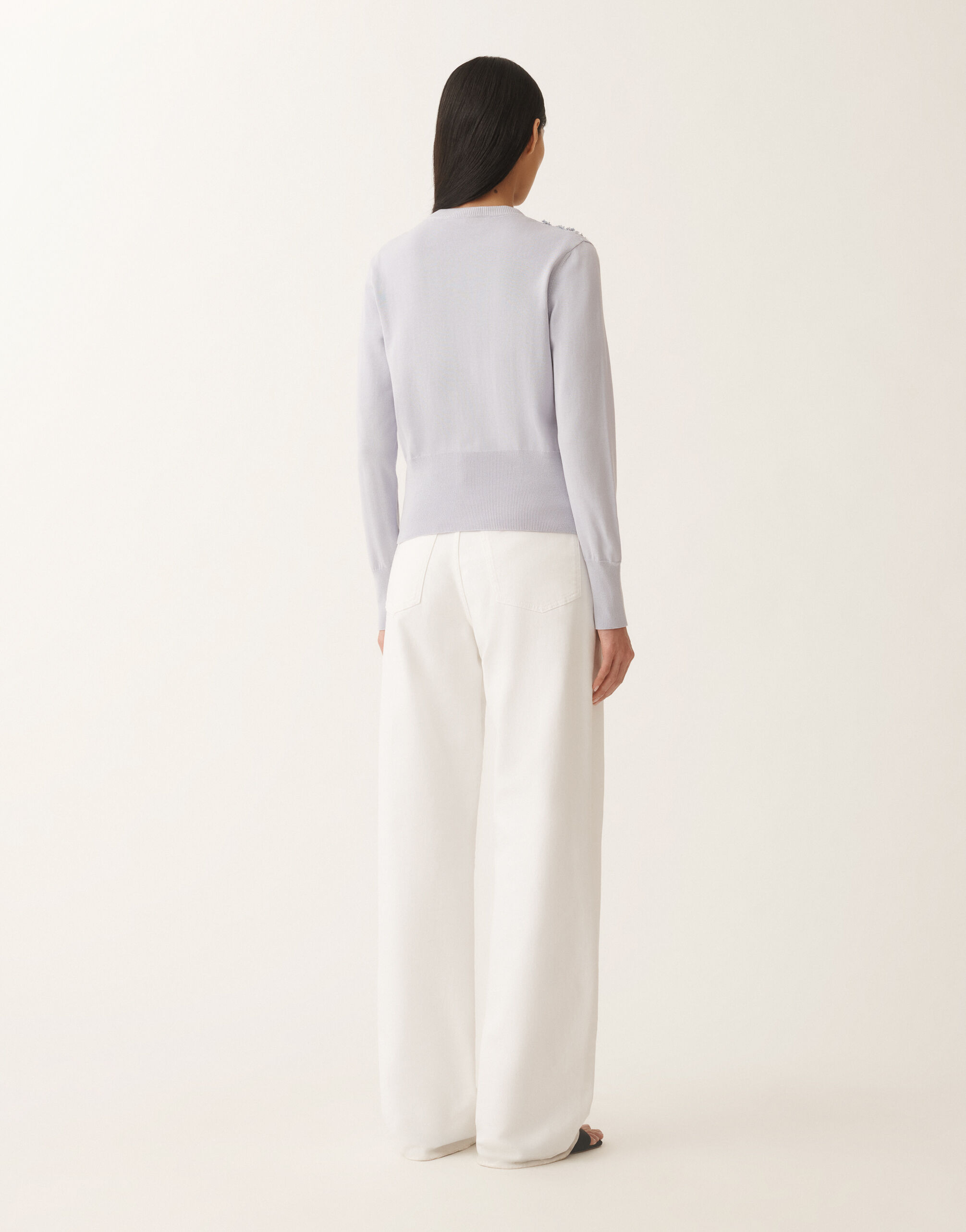 FABIANA FILIPPI◆カーディガン(薄手)/XXS/ウール/BEG/イタリア製/無地/レディース Organic cotton cardigan, clay for Women | Fabiana Filippi®