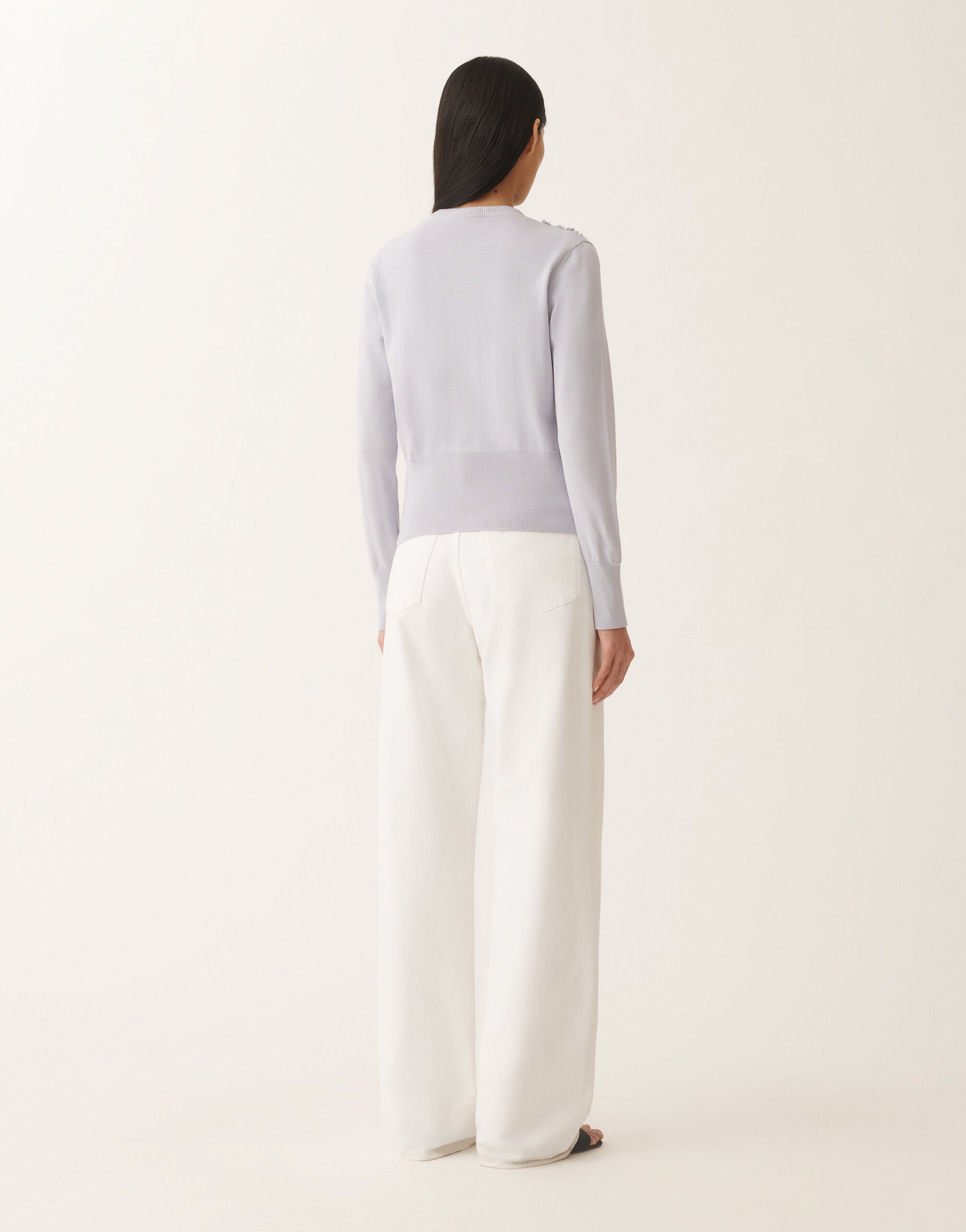 Fabiana Filippi Cotton cardigan, mauve LAVENDER MAD275F543L3350000