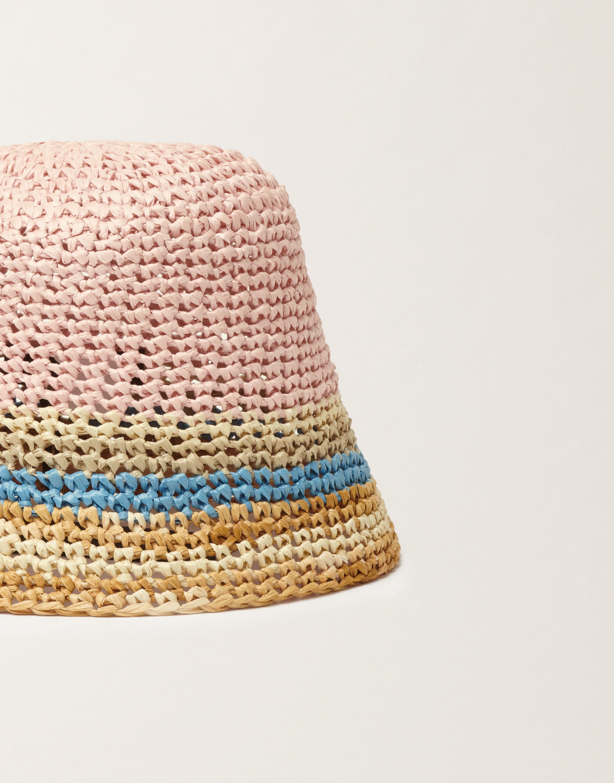 Crochet fisherman hat in raffia, various colors for Women